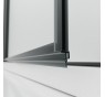 ALFA-V COMBI BLACK 80x100 Clear Štvorcová sprchová zástena