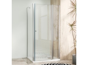ALFA-V LINE COMBI Chrom 100x100 Číre Sprchovací kút s pevnou stenou v rovine