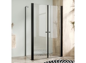 BETA COMBI BLACK 100x80 Clear Obdĺžnikový sprchovací kút bez vaničky