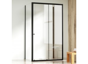 NICOL COMBI II Black 90x120x90 Číre Sprchovací kút s posuvnými dverami