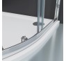 POINT AS LOR 100x80 Clear Pravý Asymetrický sprchovací kút s akrylátovou vaničkou