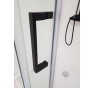 ORESTE COMBI 120x90 BLACK Clear Well Sprchová zástena s posuvnými dverami